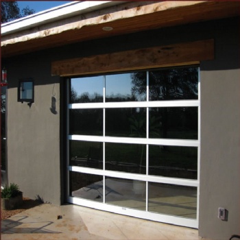 Full View Tempered Glass Garage Door With Insulated Aluminum Frames