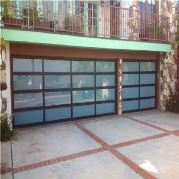 Full View Tempered Glass Garage Door With Insulated Aluminum Frames