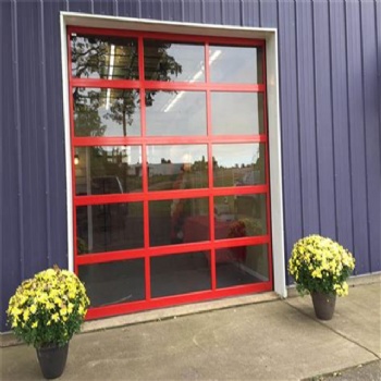 Full View Tempered Glass Garage Door With Insulated Aluminum Frames