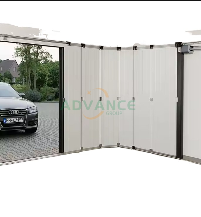 Side Sliding Sectional Garage Door, Automatic Lateral Slide Overhead Door for Villa Residential Gara