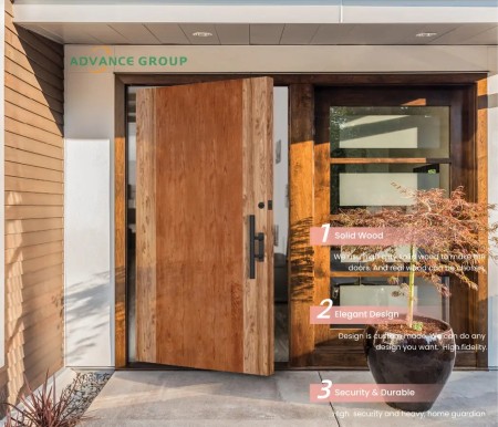 Solid Wood Entrance Door 1