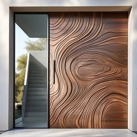 Solid Wood Entrance Door 3