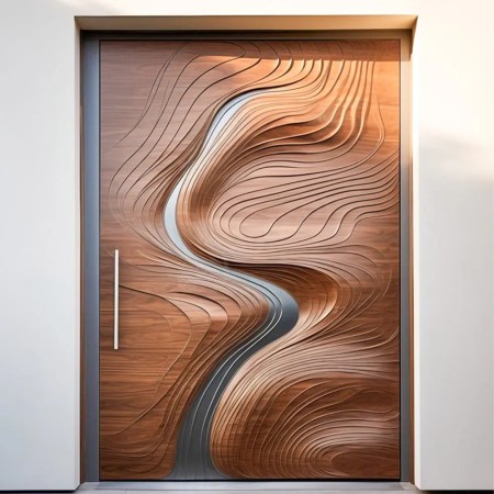 Solid Wood Entrance Door 5