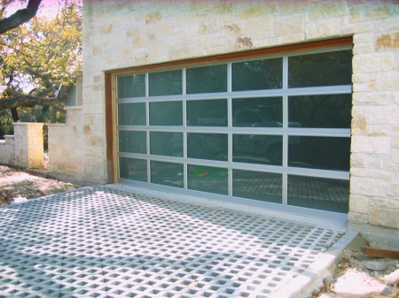 Aluminum Framed&Tempered Glass Overhead Garage Door for Villa & Commercial Use 1