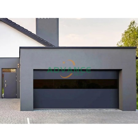Frameless Solid Aluminum Panel Sectional Overhead Garage Door, Hidden Aluminum Structure for Modern 1